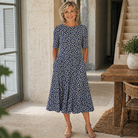 Sarah | Müheloses Blumenkleid Midi