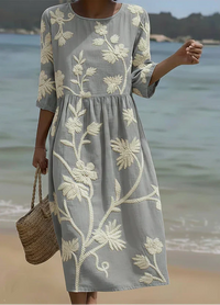 Sydney™ | Elegantes Blumen-Midi-Kleid