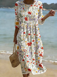 Nicole™ | Elegantes Blumenmaxikleid