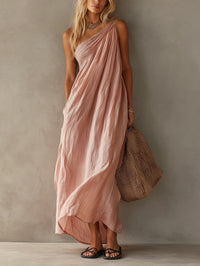 Elegantes ärmelloses Maxikleid mit One-Shoulder-Design