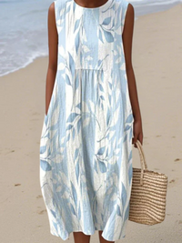 Joy™ Midi-Kleid mit Blattmuster
