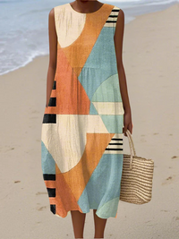Iris™ Midi Kleid Geometrisch