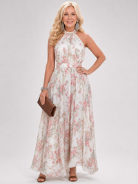 Guinevere | Florales Druck Fließendes Midikleid