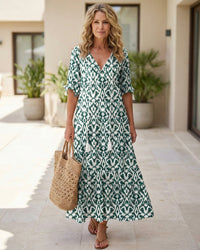 Bedrucktes Maxi-Kleid