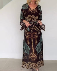 Kleid Bohemian V-Ausschnitt Locker