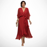 La Scintilla | Chiffonkleid mit V-Ausschnitt