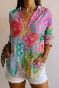 Astra | Bluse mit buntem Muster