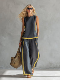 Leila - Elegantes Set aus Baumwolle und Leinen