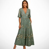 La Scintilla | Langes Kleid Botanische Eleganz