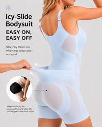 Ultradünner Atmungsaktiver Nahtloser Bauchkontrolle Bodysuit Shapewear