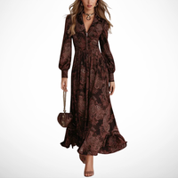 La Scintilla | LANGES KLEID MIT ELEGANTEM VINTAGE-DRUCK