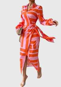 Everly | Elegantes Wickelkleid mit Druck