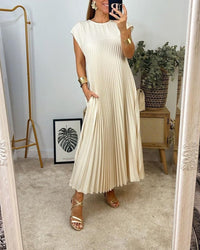 La Scintilla | Plissiertes ärmelloses Kleid
