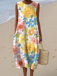 Ella™ Midi-Kleid mit Pastellblumen