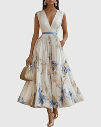 Rowella | Elegantes Maxi-Plisseekleid