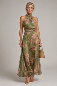 Julie | Blumenkleid mit Halterneck