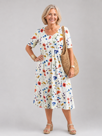 Florales Komfortkleid