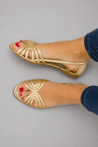 Eleonora | Leichte goldene Sandalen für den Sommer