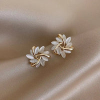 Stud Ohrringe Opal Weiß