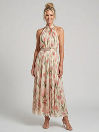 Aurelle | Neckholder Blumenkleid Midi