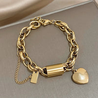 Goldenes Herz Charm Armband
