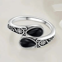 Eleganter Ring mit Mondsteinblüte