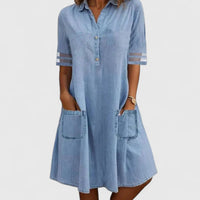 Brittany | Figurbetontes Denim-Kleid
