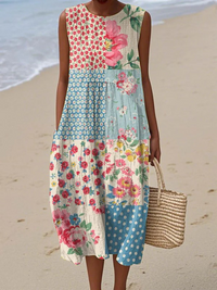 Anna™ Midi Patchwork Kleid