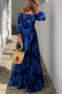 Luna™ | Maxikleid mit Blumenmuster und freien Ärmeln