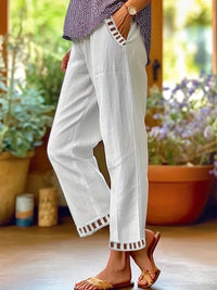 Wren – Cropped Relax-Hosen mit Kontrastdetails