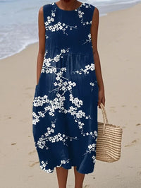SAKURA | Ärmelloses Maxikleid