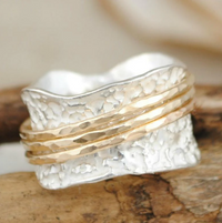Draai Ring Duo™ – Gold & Silber