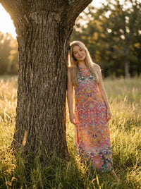 Maren Ärmelloses Maxikleid in Desert Rose Tapestry