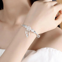 Silberne Armband mit Traumfänger-Anhänger