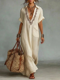 Marta | Maxikleid im Boho-Stil mit Blumenmuster